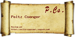 Peltz Csenger névjegykártya